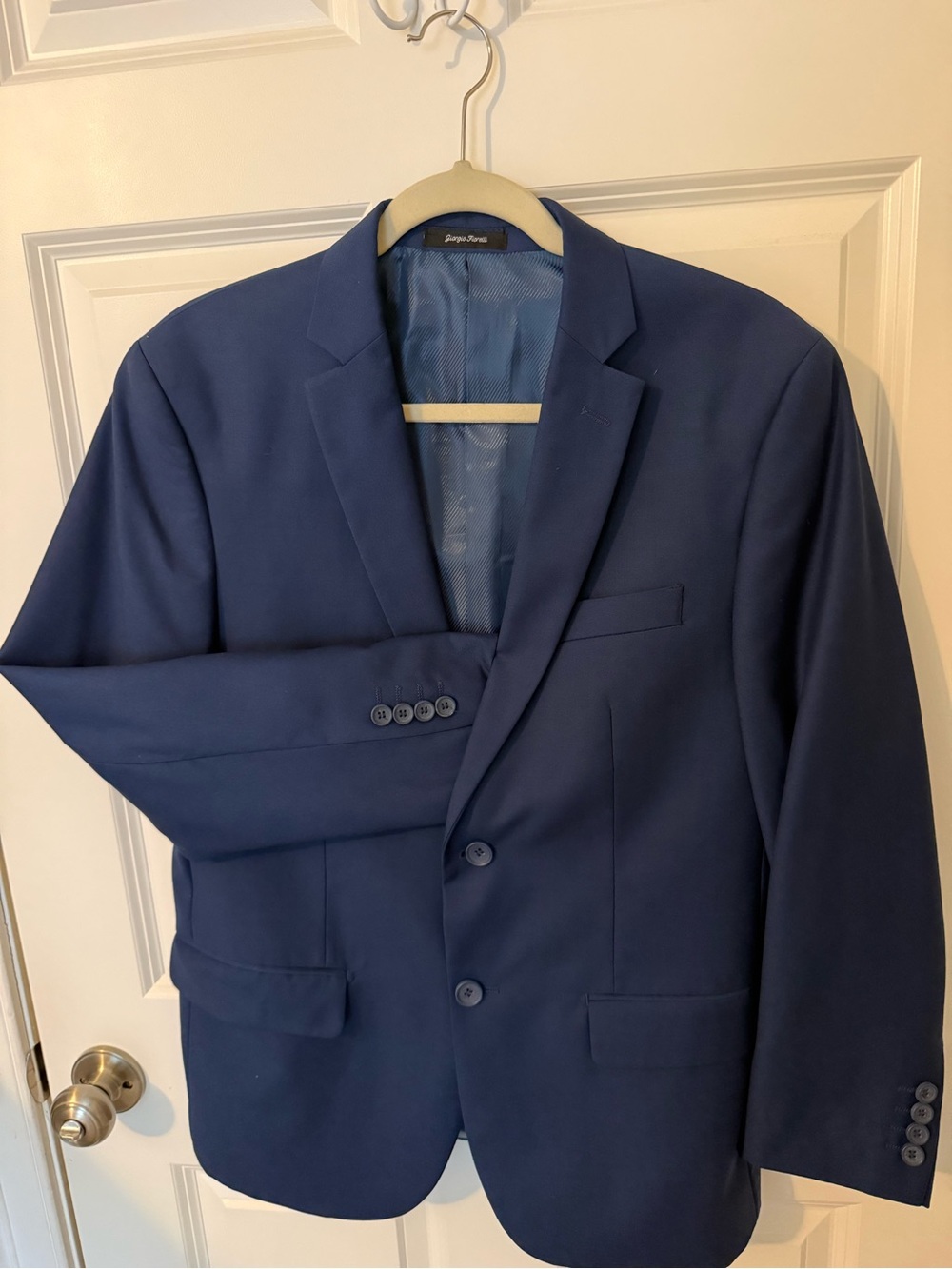 Giorgio Fiorelli Men's Navy Blue Suit Blazer and pants. Suit Set